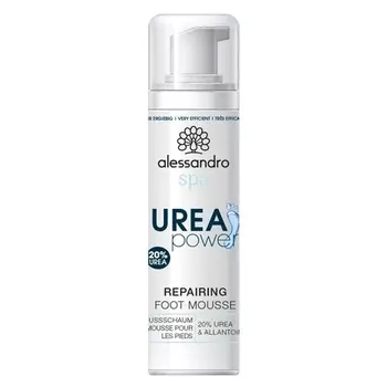 Alessandro SPA Восстанавливающий мусс для ног с 20% мочевиной и аллантоином - восстанавливает кожный барьер, уменьшает покраснение и зуд.