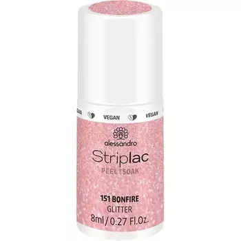 Alessandro Striplac Peel or Soak Vegan Bonfire LED-лак для ногтей розового цвета, 8 мл