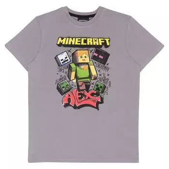 Алекс футболка Minecraft, серый