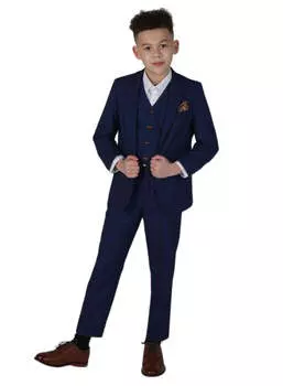 Алекс - Костюм-тройка в клетку Paul Andrew, темно-синий