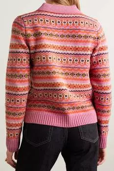 ALEX MILL шерстяной кардиган Fair Isle, розовый