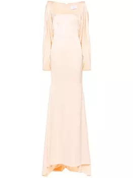 Alex Perry атласное платье-кейп, розовый