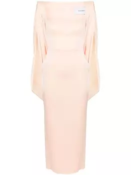 Alex Perry атласное платье макси, розовый
