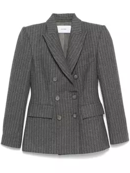 Alex Perry двубортный пиджак в тонкую полоску, серый