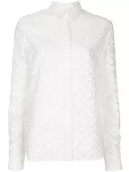 Alex Perry фактурная рубашка Ashton с длинными рукавами, белый