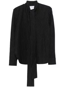 Alex Perry рубашка в тонкую полоску, черный