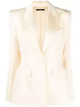 Alex Perry single-breasted satin blazer, нейтральный цвет
