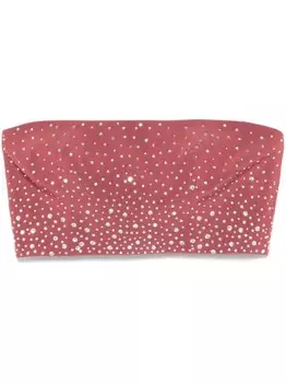 Alex Perry топ с кристаллами, коричневый