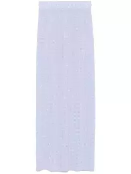 Alex Perry юбка миди с кристаллами, синий