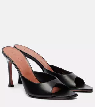 Алексa 95 кожаные мюли Amina Muaddi, черный