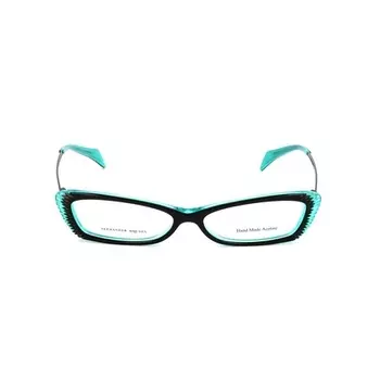 Alexander McQueen AMQ-4163-R2K Черная бирюзовая оправа для очков