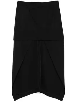 Alexander McQueen асимметричная юбка, черный