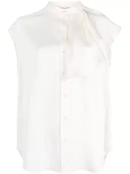 Alexander McQueen блузка с оборками, белый