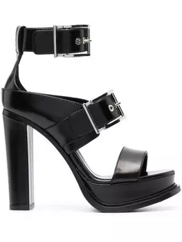 Alexander McQueen босоножки на каблуке, черный