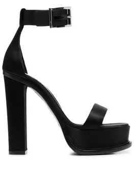 Alexander McQueen босоножки на платформе, черный