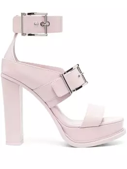 Alexander McQueen босоножки с открытым носком, розовый