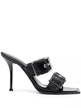 Alexander McQueen босоножки с пряжками, черный
