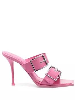 Alexander McQueen босоножки с пряжками, розовый