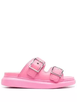 Alexander McQueen босоножки с пряжками, розовый