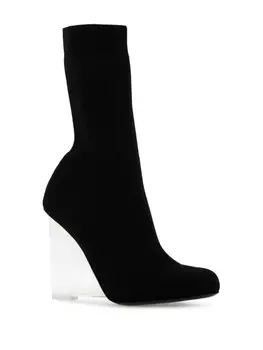 Alexander McQueen ботильоны Shard на прозрачном каблуке, синий