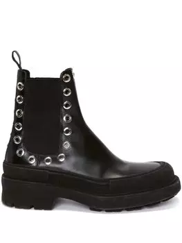 Alexander McQueen ботинки челси с люверсами, черный