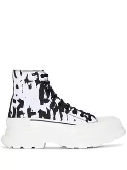 Alexander McQueen ботинки Graffiti Tread, белый