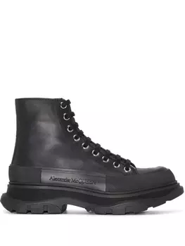 Alexander McQueen ботинки на массивной подошве, черный
