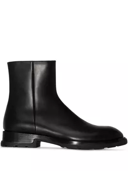 Alexander McQueen ботинки на молнии, черный