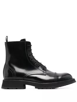 Alexander McQueen ботинки на шнуровке, черный