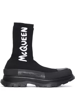 Alexander McQueen ботинки-носки Tread, черный
