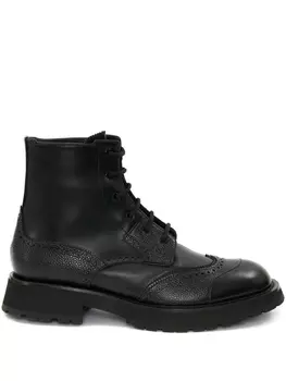 Alexander McQueen ботинки Punk Worker на шнуровке, черный