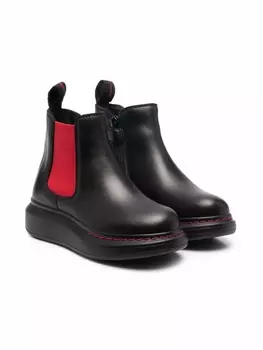 Alexander Mcqueen ботинки с контрастной вставкой, черный