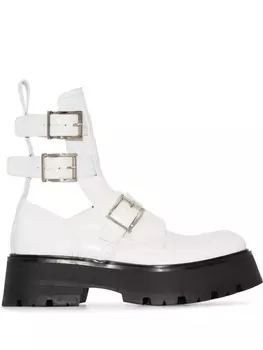 Alexander McQueen ботинки с пряжками, белый