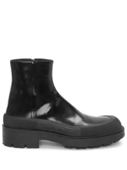 Alexander McQueen ботинки с закругленным носком, черный