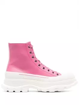 Alexander McQueen ботинки Tread Slick, розовый