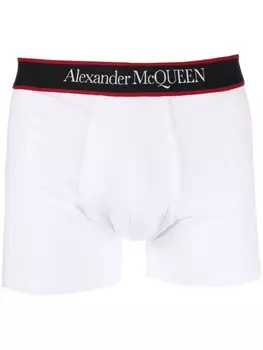 Alexander McQueen боксеры с логотипом, белый