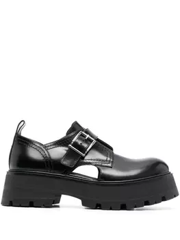Alexander McQueen броги с пряжками, черный