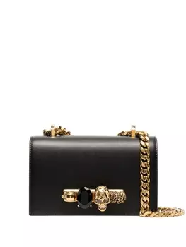 Alexander McQueen декорированная мини-сумка на плечо, черный