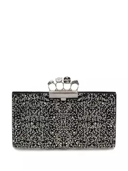 Alexander McQueen декорированный клатч, черный