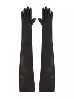 Alexander McQueen длинные перчатки, черный