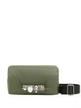 Alexander McQueen дутая поясная сумка The Puffy Knuckle, зеленый
