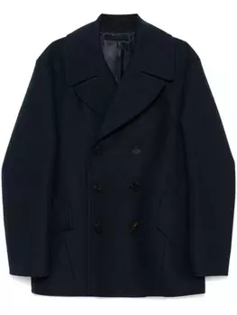 Alexander McQueen двубортный бушлат, синий