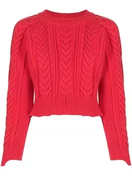 Alexander McQueen джемпер фактурной вязки, красный