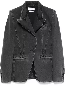 Alexander McQueen джинсовый пиджак, черный