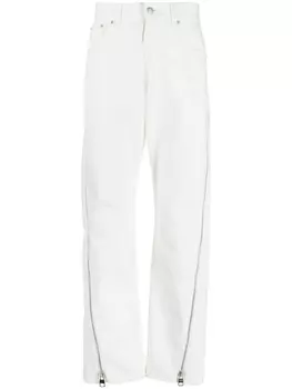Alexander McQueen джинсы с молниями, белый