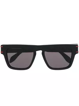Alexander McQueen Eyewear logo-print arm sunglasses, черный