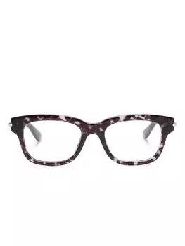 Alexander McQueen Eyewear очки в оправе черепаховой расцветки, черный