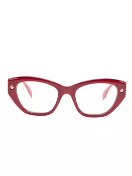 Alexander McQueen Eyewear очки в оправе 'кошачий глаз', красный