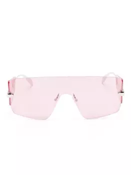 Alexander McQueen Eyewear солнцезащитные очки-маска, розовый