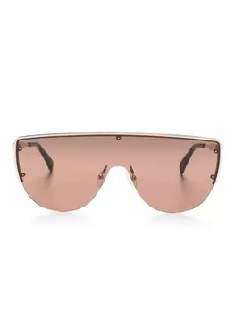 Alexander McQueen Eyewear солнцезащитные очки-маска, золотистый
